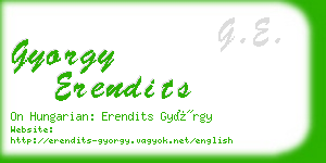 gyorgy erendits business card